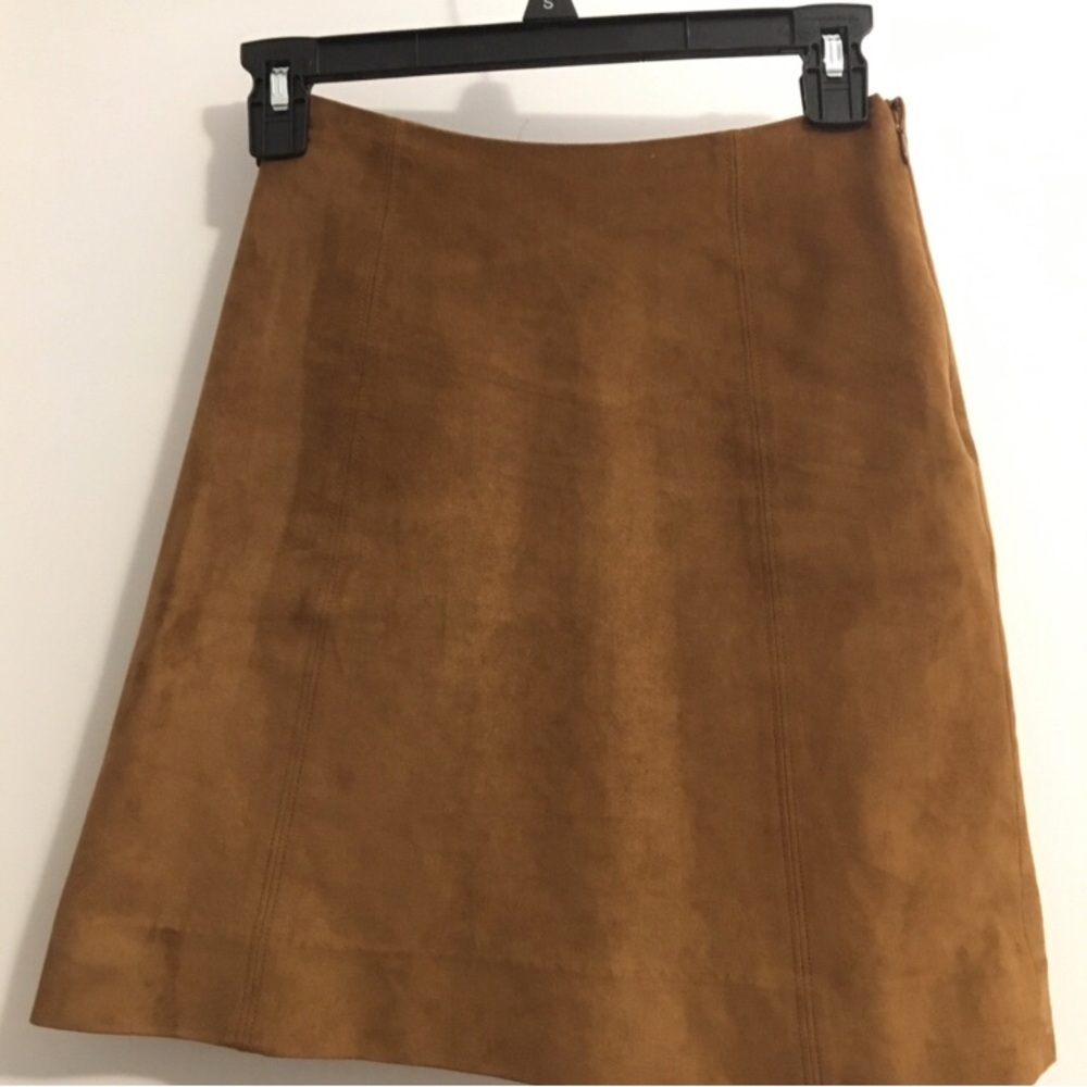 Babaton Tan Mini A-Line Skirt